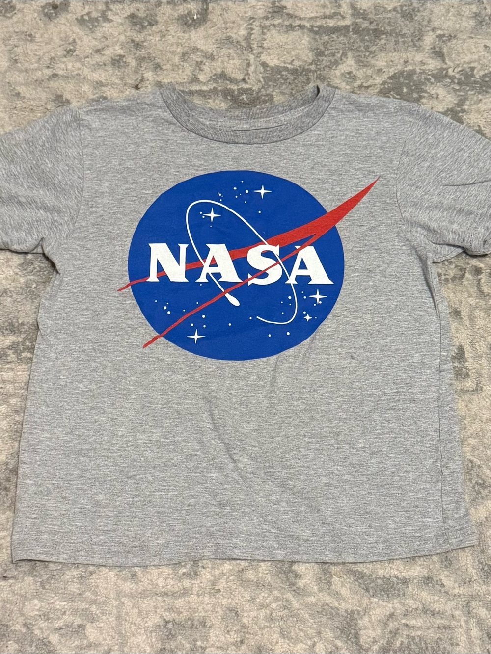 Kids NASA T Shirt Buzz Aldrin Brand Small Gray Space Graphic Tee
